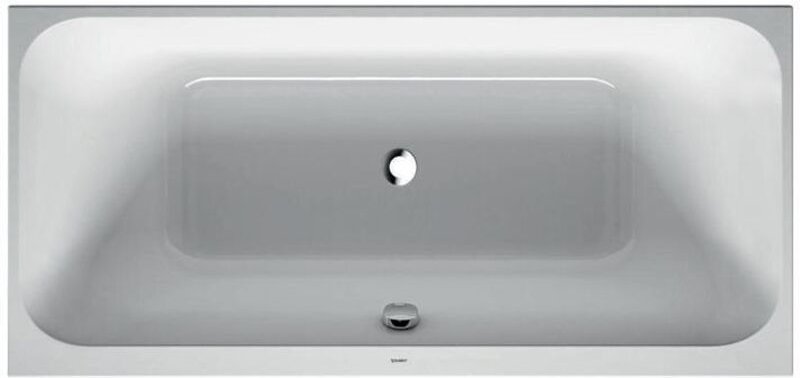 Duravit - Happy D.2 Rechteck-Einbaubadewanne, 2 Rückenschräge