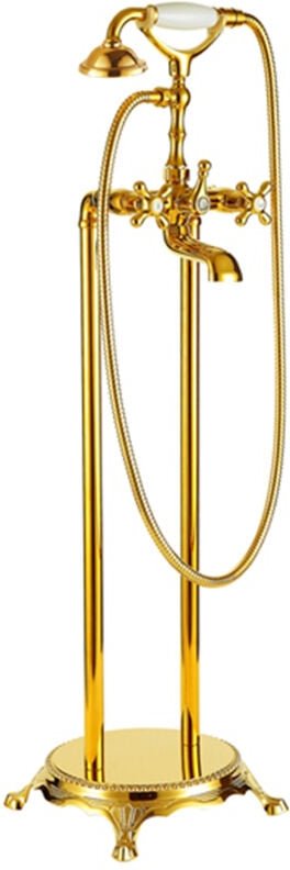 Wannenarmatur Bernstein 1414 Standarmatur freistehend rund Gold