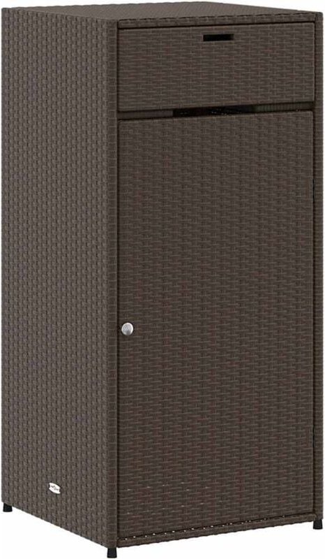 Gartenschrank Braun 55x55x111 cm Poly Rattan vidaXL