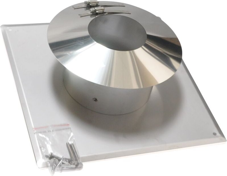 Astec - Flachdachabdeckung 0-8° DN113-300 Abgas Edelstahl-Schornstein Sanierung 8704-113