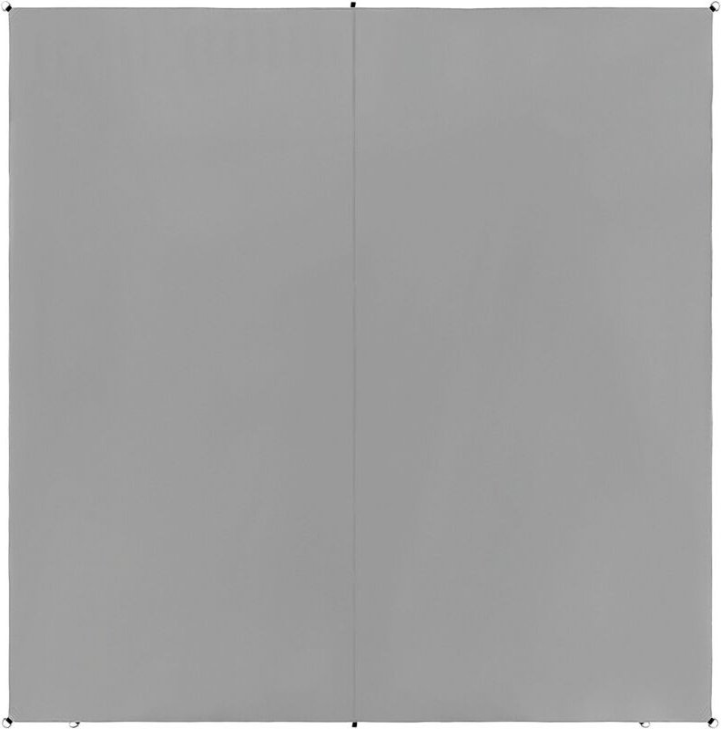 Beliani - Sonnensegel Grau Polyester quadratisch 3x3 m Stoff mit D-Ringen Seilspanntechnik Modern Garten Balkon Terrasse...