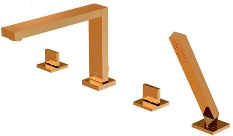 Steinberg Armaturen - Steinberg 160 - Badewannenarmatur für Wannenrand, 4-Loch-Montage, Rotgold 160 2402 rg