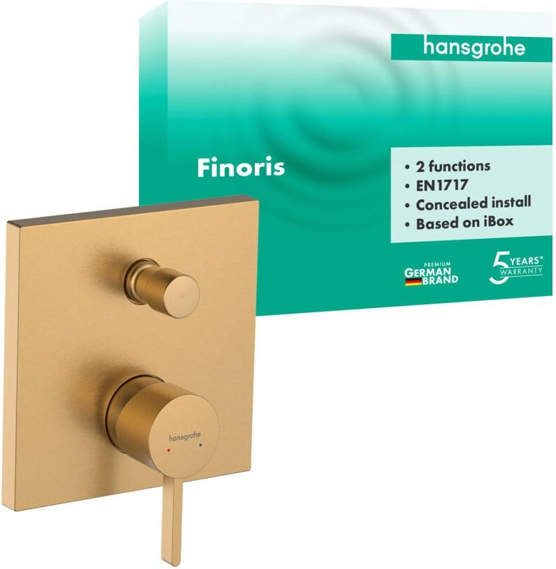 Hansgrohe Finoris - Unterputzarmatur, für 2 Verbraucher, Bronze gebürstet 76416140