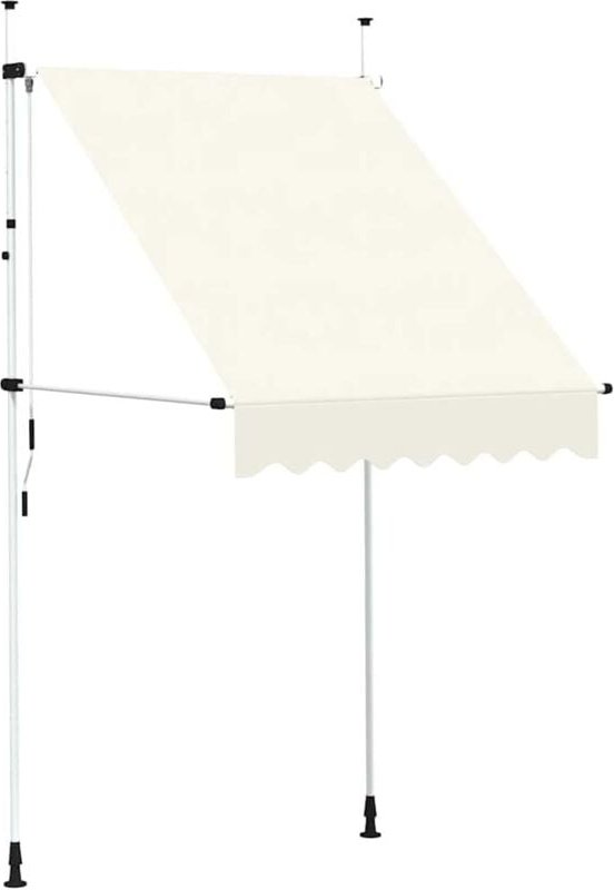 Einziehbare Markise Handbetrieben 150 cm Cremeweiß Vidaxl