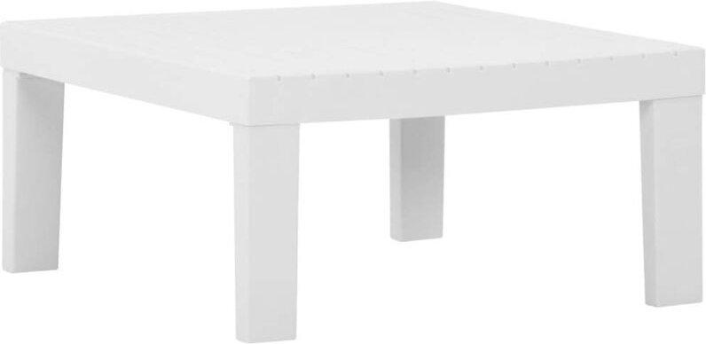 Lounge-Gartentisch Kunststoff Weiß vidaXL