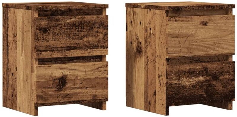 Nachttische 2 Stk. Altholz-Optik 30×30×40 cm Holzwerkstoff Vidaxl