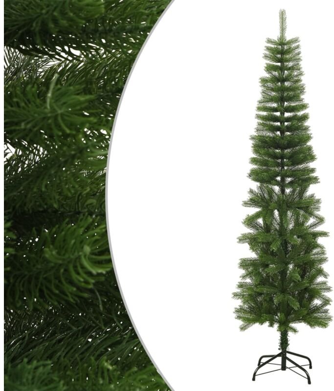 Künstlicher Weihnachtsbaum mit Ständer Schlank 210 cm pe Vidaxl
