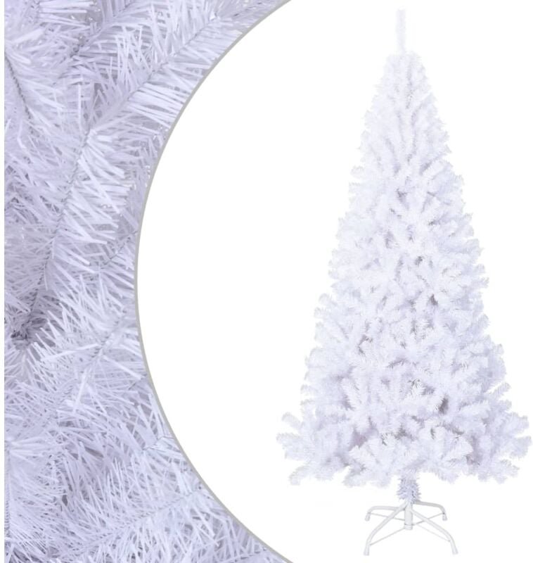 Künstlicher Weihnachtsbaum mit Dicken Zweigen Weiß 240 cm PVC vidaXL