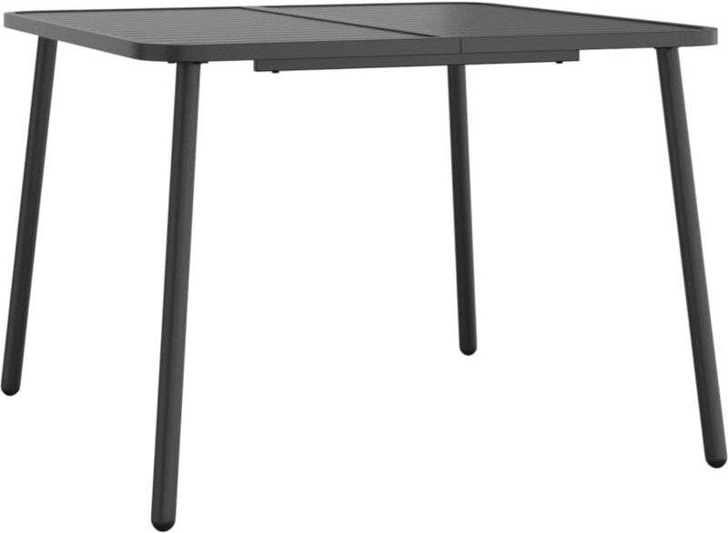Gartentisch Anthrazit 100x100x71 cm Stahl Vidaxl