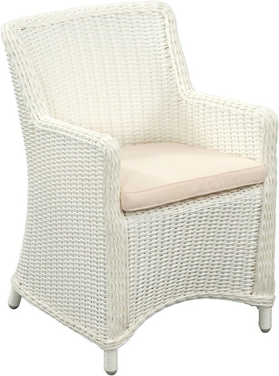 Inko - Lounge-Sessel Mino Rattanoptik Loungesessel mit Auflage 3 Farben zur Wahl Rattanoptik weiß