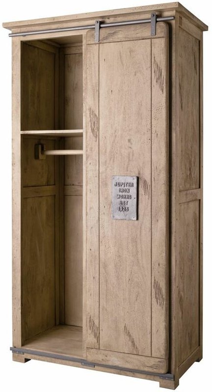 Schrank Mango 100x60x190 whitewash lackiert railway 316