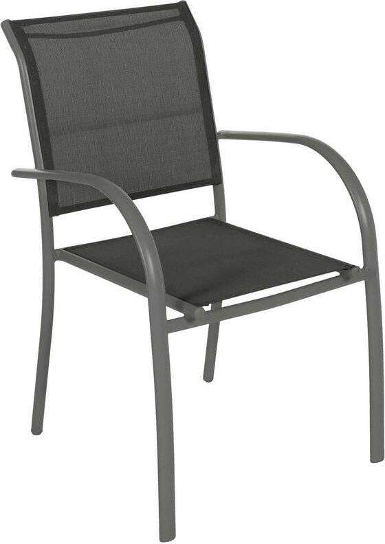 Hesperide - Stapelbarer Gartensessel Piazza Anthrazit & Graphit - Hespéride