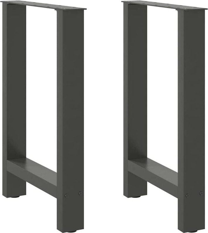 Couchtischbeine Anthrazit 2 Stk. 60x(72-73) cm Stahl - Vidaxl