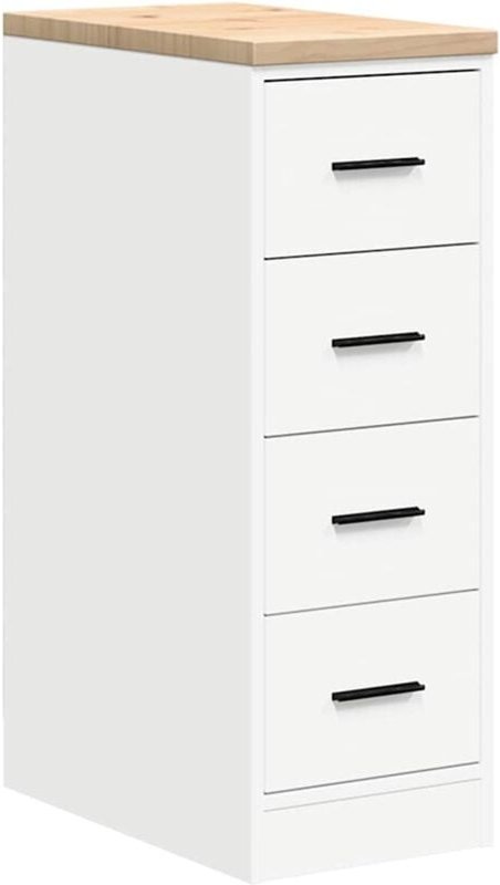 Garagen-Aufbewahrungsschrank Weiß 30x51x85 cm Massivholz Kiefer vidaXL