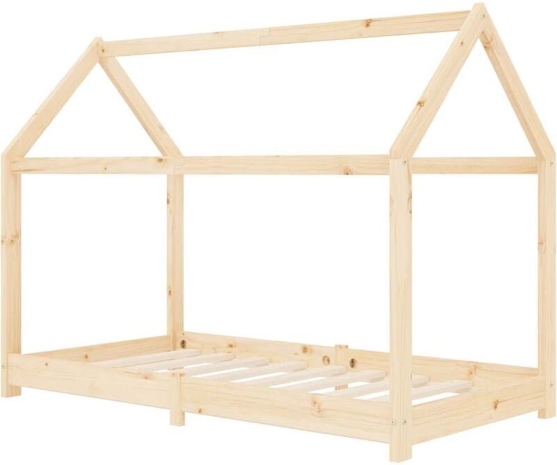 Kinder-Bettgestell Massivholz Kiefer 70 x 140 cm - Vidaxl