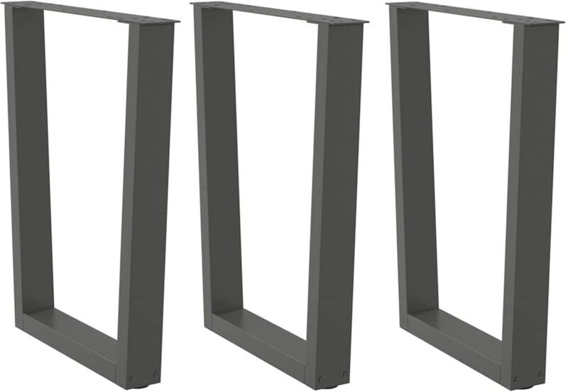 Esstisch Beine V-Form 3 Stück Anthrazit 70x(72-73,3) cm Stahl - Vidaxl