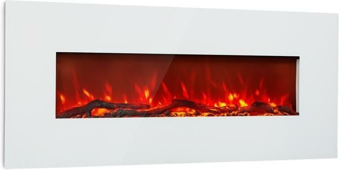 Lausanne Long Elektrischer Kamin 1600W 2 Heizstufen 128 cm