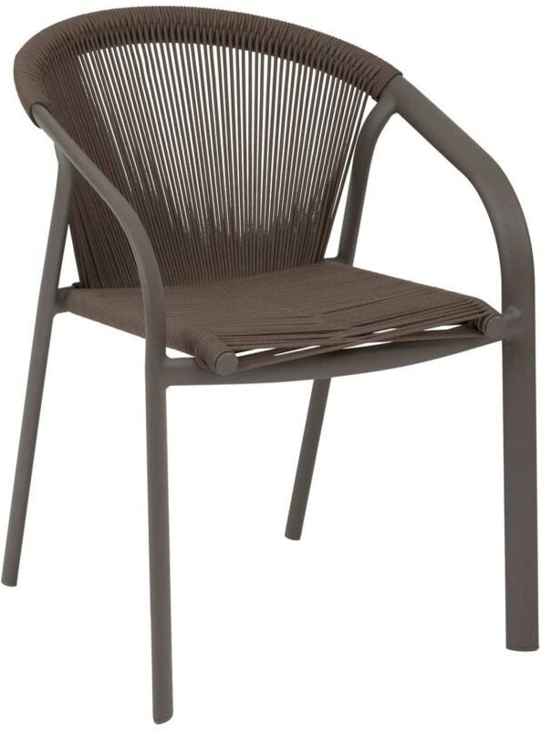 Hesperide - Stapelbarer Gartensessel riu Wenge & Praliné - Epoxidbeschichtetes Aluminium - Hespéride