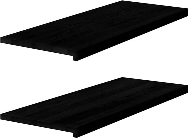 Vidaxl - Fensterbänke 2 Stk. Dunkelbraun 100x40x2 cm Massivholz Eiche