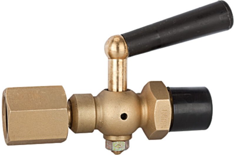 Riegler - Manometer-Absperrhahn, Zapfen-drehb. Muffe, ms bl. G1/2, 60x25x10