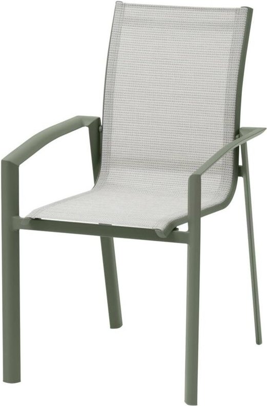 Hesperide - Stapelbarer Gartensessel Axant olivgrün & lorbeergrün Aluminium und Texaline - Hespéride