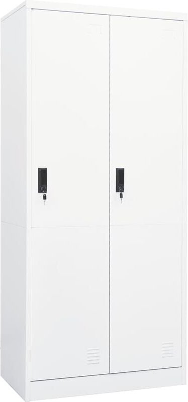 Kleiderschrank Weiß 80x50x180 cm Stahl Vidaxl