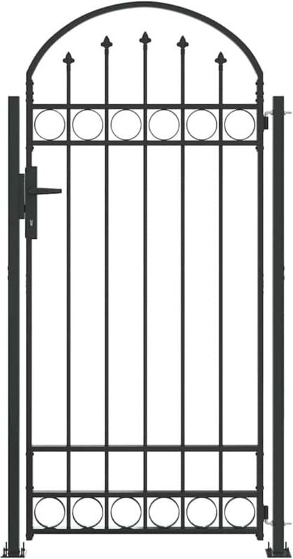 Zauntor Grau 102 x 200 cm Stahl Vidaxl