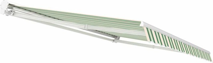 TrendLine Halbkassetten-Markise 4 x 3 m elektrisch grün-weiß gestreift Markisen