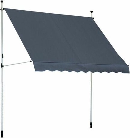 Trendline - Balkon Markise Dark grey, Breite 250 cm, Ausfall 130 cm Markisen