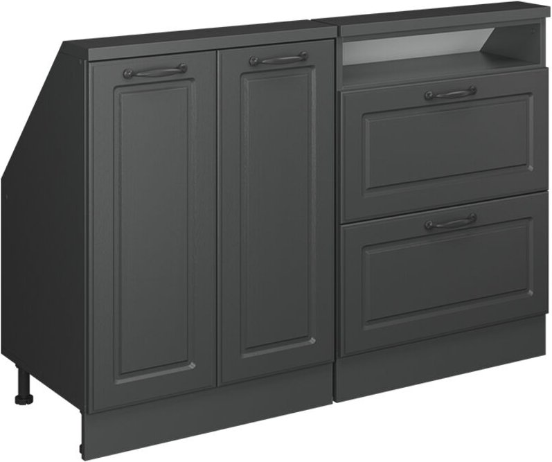 Dachschrägenschrank-Set Rion, Anthrazit Landhaus/Anthrazit, 120 x 81.6 cm 2er Set, Vicco