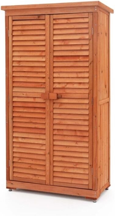 Geräteschuppen Gardiun Emmy 87x46,5x160 cm aus Holz mit Flügeltüren, wasserdichtem Dach, Asphaltdecke und Boden