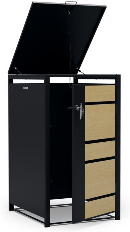 Blumfeldt - Elegantes Mulltonnenbox-3er-Design fur 60/120/240 l Behalter, praktische Offnung von oben & vorne, sicheres ...