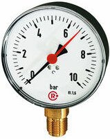 Thumbnail - Riegler - Standardmanometer, Stahlblech, g 1/2 unten, -1 / +5,0 bar, ø 160