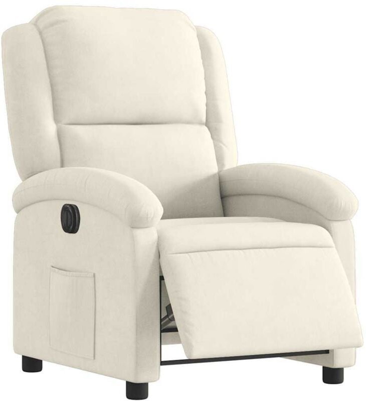 Relaxsessel Elektrisch Creme Samt - Vidaxl