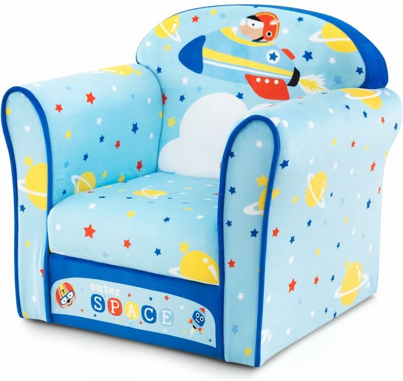 Kindersessel Kindersofa Kindercouch Babysessel für Mädchen und Jungen Kindermöbel Kinder Sessel Schaumstoff (Raumschiff,...