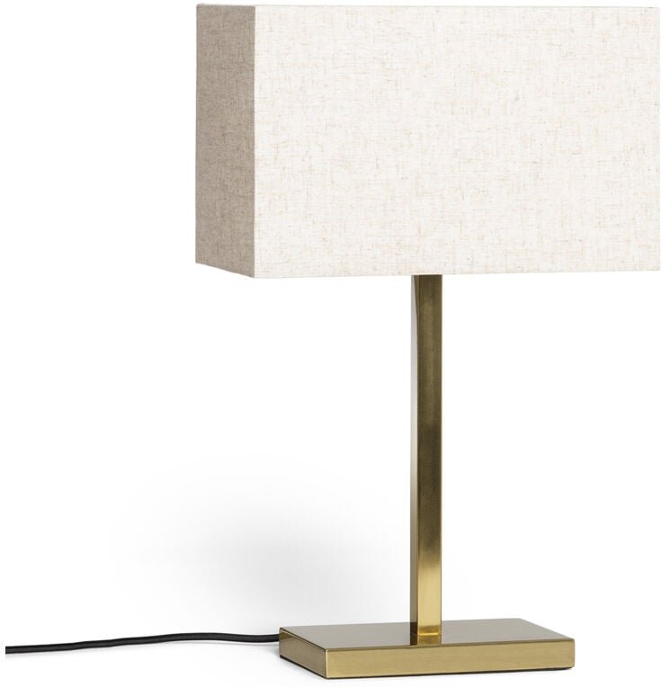 Thumbnail - Led Tischlampe aus Metall und Stoff mit USB-Anschluss und Berührungsschalter Katie Gold