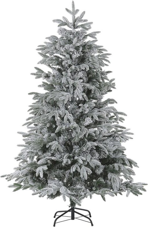 Künstlicher Weihnachtsbaum mit Schnee BASSIE 210 cm Weiß