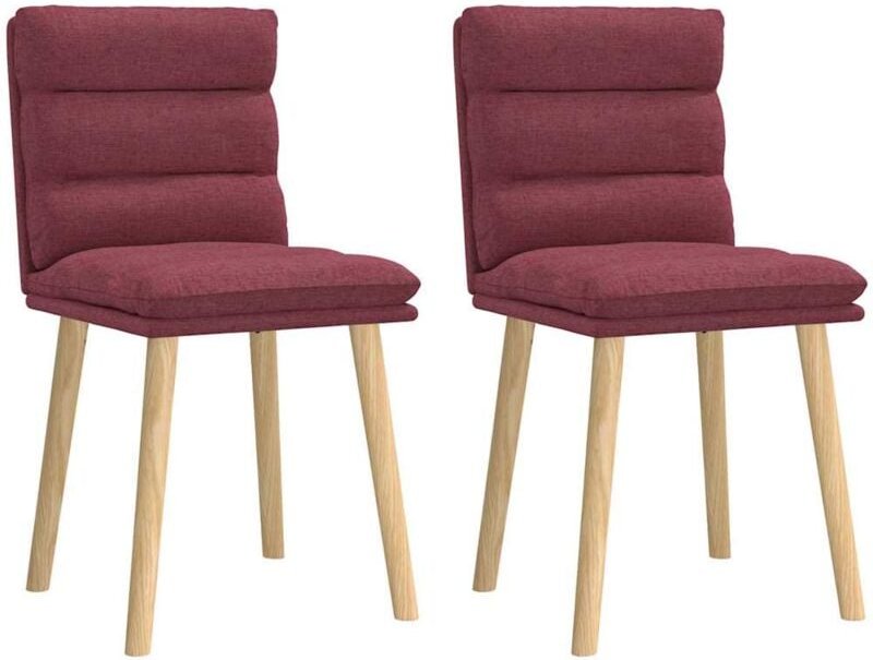 Esszimmerstühle 2 Stk. Weinrot Stoff vidaXL