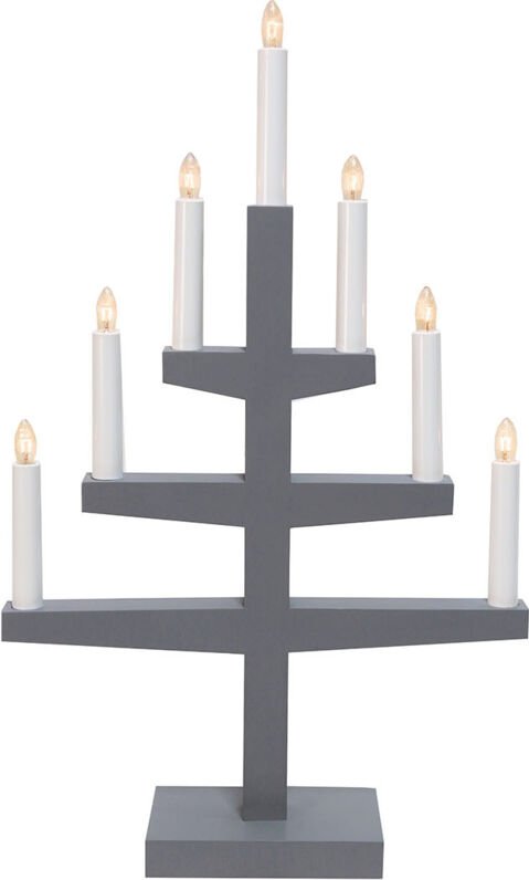 Star 7-flammig Material: Eiche, Frabe: grau, ca. 54x34 cm, 212-01