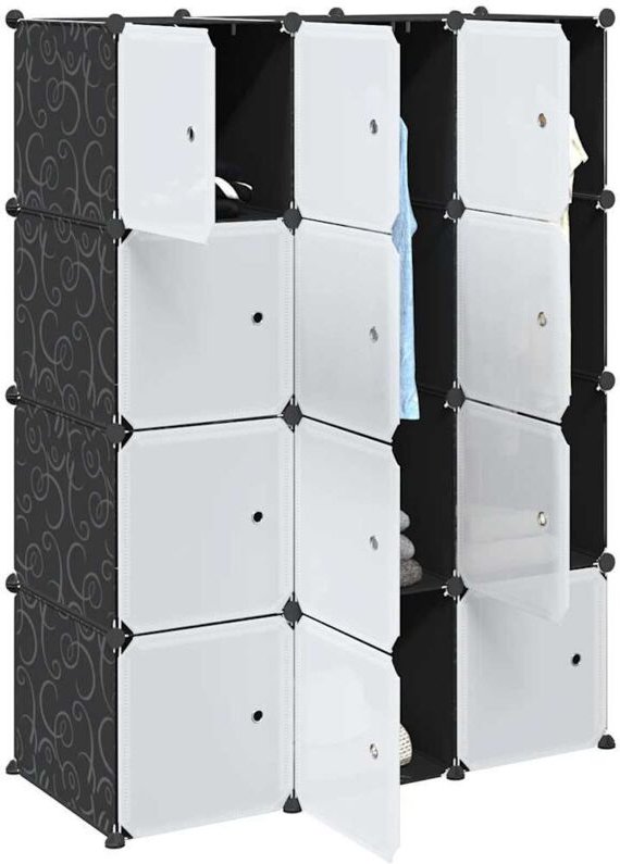 Regalsystem mit 12 Würfeln und Aufhängestangen pp Vidaxl