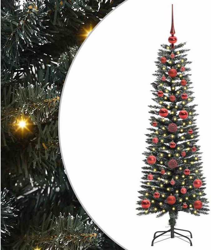 Künstlicher Weihnachtsbaum mit 150 LEDs mit Ständer Grün 120 cm vidaXL