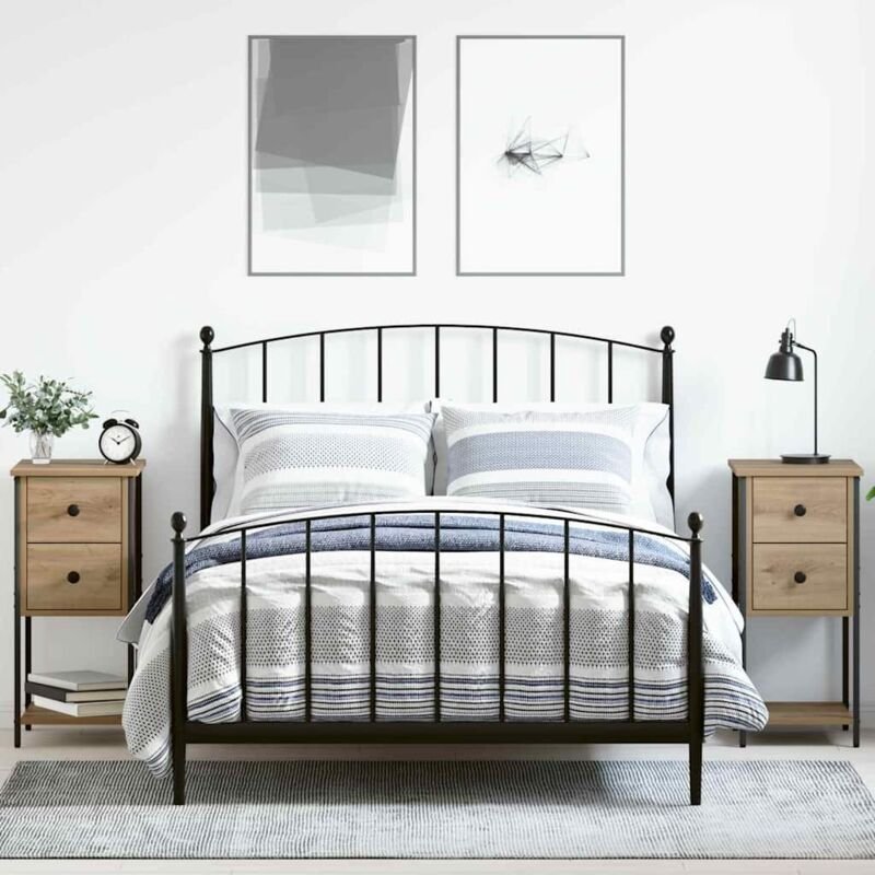 Nachttisch 2 pcs Eiche handwerklich 32 x 42 x 70 cm Vidaxl