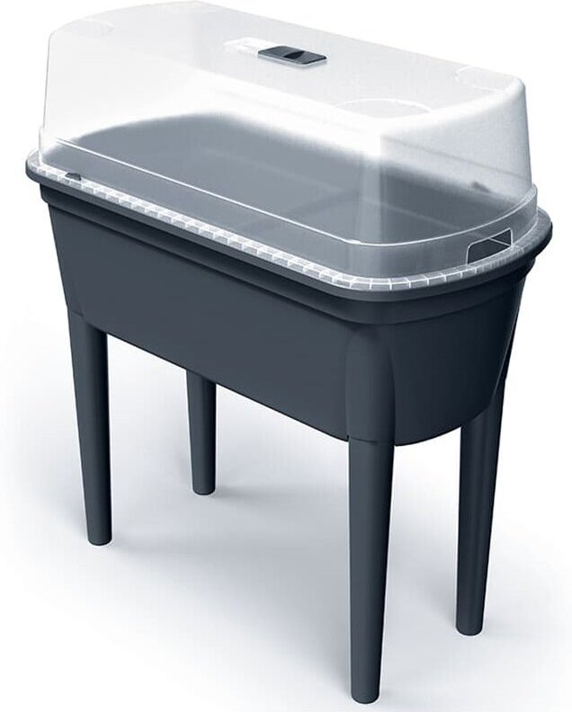 Thumbnail - Prosperplast - Hochbeet Bloomo 78x38x82cm Anzuchtbeet Frühbeet Gewächshaus Gemüsebeet Anthrazit