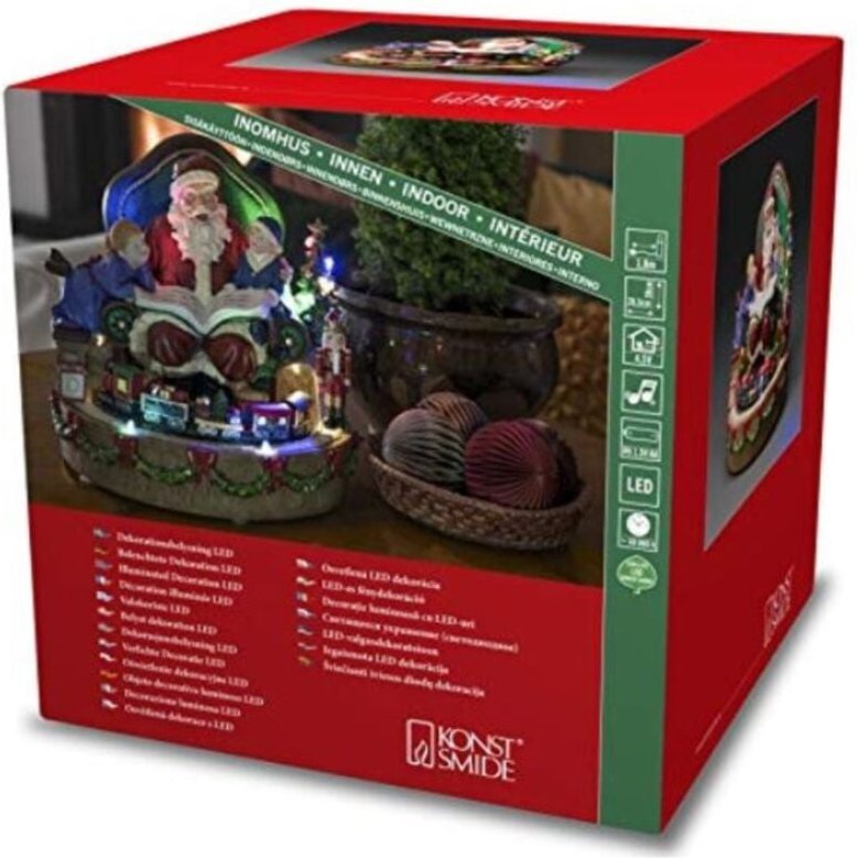 Thumbnail - KONSTSMIDE 4215-000 LED Weihnachtsmann mit Kindern und Zug, wählbare Energiefunktion und 8 klassischen Weihnachtsliedern...