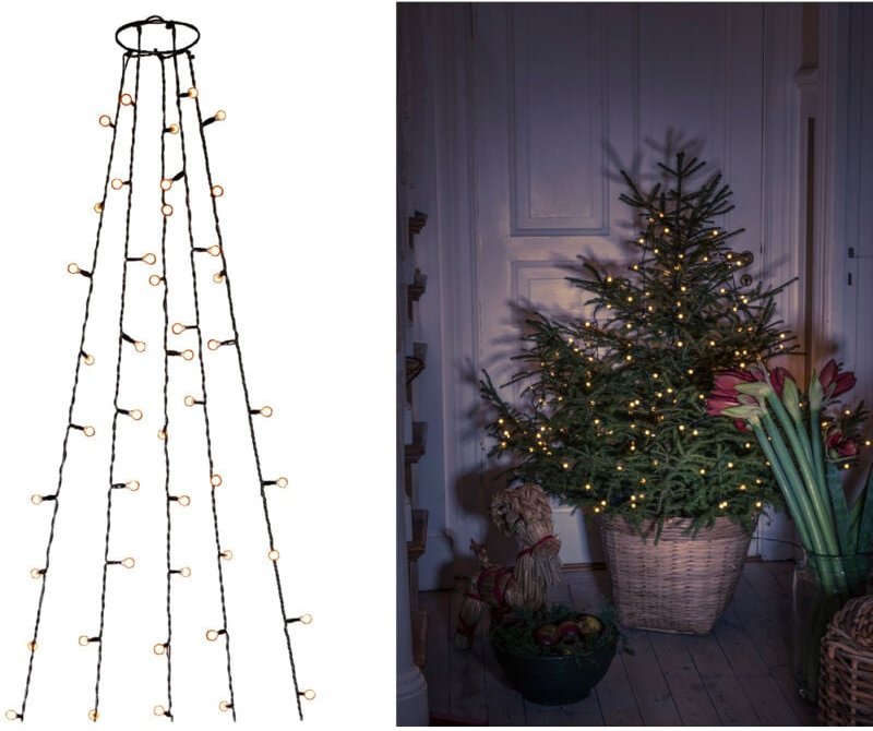 Konstsmide - Hängende led Christbaum Lichterkette 150 bernsteinfarbene LED´s - 'Baummantel'