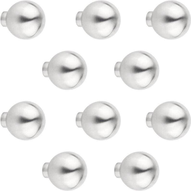 So-tech - 10er Pack - Möbelknopf EK08 ø 30 mm Edelstahl gebürstet Möbelknauf von sotech