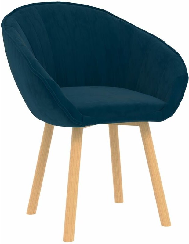 Esszimmerstuhl Blau 62 x 58 x 76 cm Samt vidaXL