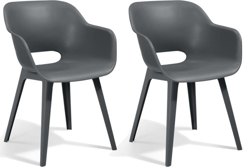 Keter - Gartenstühle Akola 2 Stk. Grau