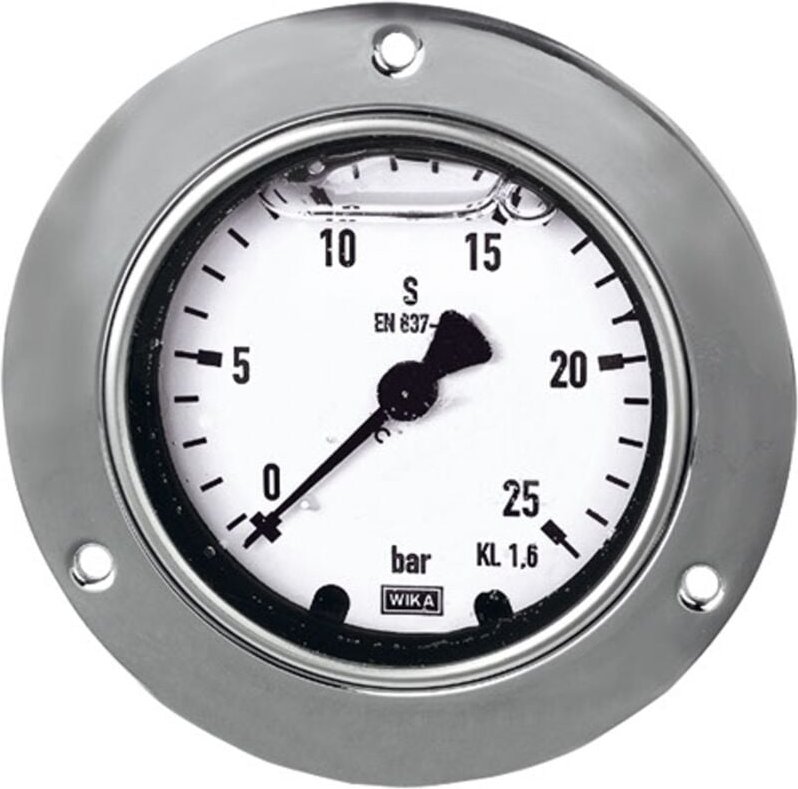 Riegler - Glyzerinmano, Frontring, g 1/2 hinten exzentr., 0 - 6,0 bar, Ø100