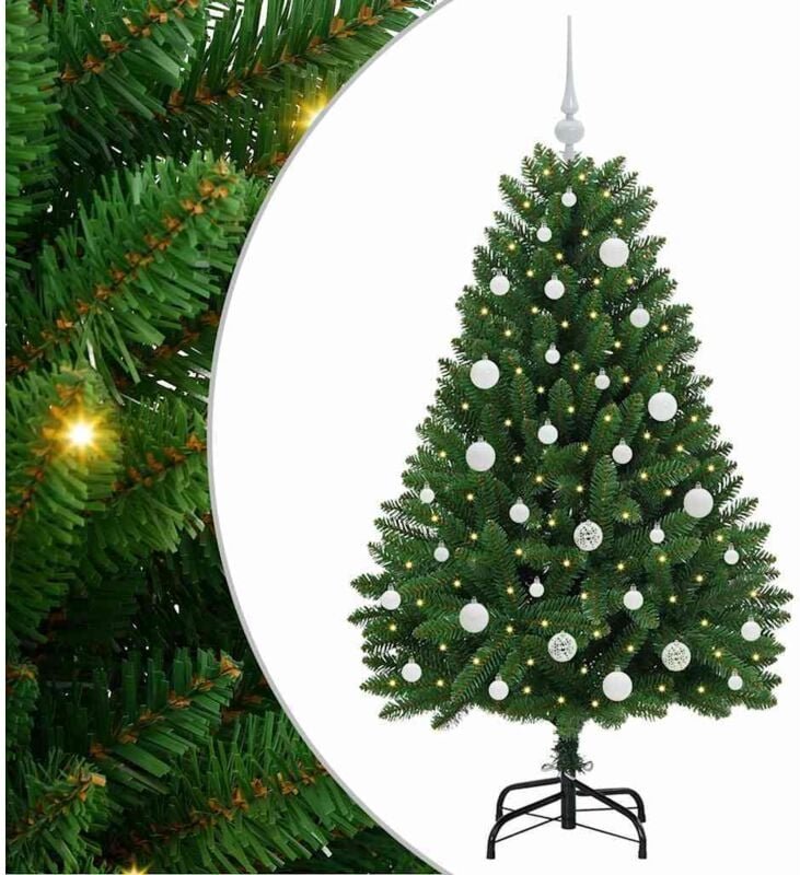 Künstlicher Weihnachtsbaum Grün 150 cm PVC und Metall vidaXL